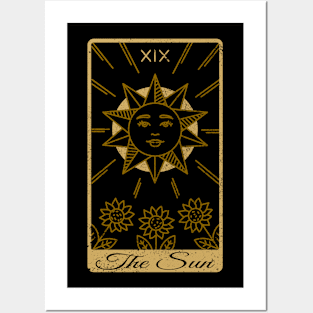 Tarot Card - The Sun - Occult Gothic Halloween Posters and Art